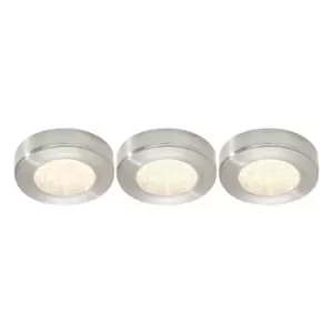 NxtGen Georgia Surface LED Under Cabinet Light 1.8W (3 Pack) Cool White 65° Brushed Nickel
