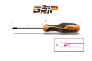 Beta Tools 1262 Beta GRIP Non-Slip Phillips Head Screwdriver PH2 x 100mm