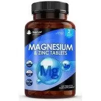 Magnesium Supplements 516mg with Zinc - 120 Magnesium Tablets Supports Muscle Bone Health, Tiredness