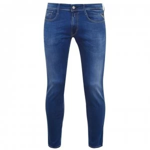 Replay Anbass Slim Jeans Mens - Mid Blue