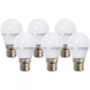 4W LED G45 Golf Ball Bulb B22 Neutral Light 4200K (Pack of 6)