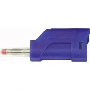 Straight blade plug Plug straight Pin diameter 4mm Blue SCI