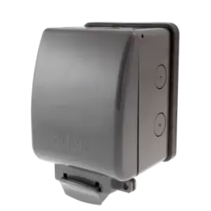 Click Scolmore Aquip Weatherproof Switched Single Plug Socket 13A 1 Gang IP66 - OA035AG