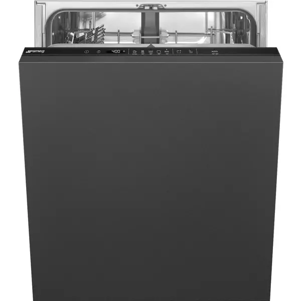 Smeg DI262D Fully Integrated Standard Dishwasher - Black Control Panel with Sliding Door Fixing Kit - D Rated