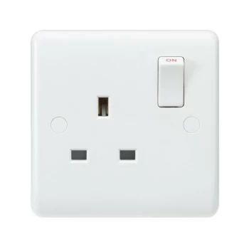 Curved Edge 13A 1G SP Switched Socket - Knightsbridge