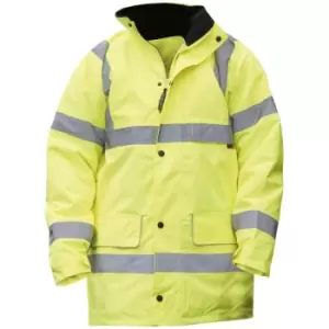 Warrior Mens Nevada High Visibility Safety Jacket (XL) (Fluorescent Yellow) - Fluorescent Yellow