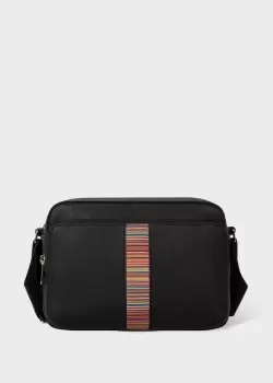 Paul Smith Black Cross-Body Bag With 'Signature Stripe' Panel