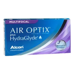 Air Optix plus HydraGlyde Multifocal (3 Contact Lenses), Alcon, Multi-Focal Monthly Disposables, Lotrafilcon B