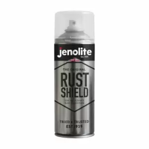 1 x 400ml Aerosol - JENOLITE Rust Shield Aerosol Clear Lacquer - Protects Against Rust & Corrosion - Ideal For Cars, Motorcycles, Ornaments, Bare