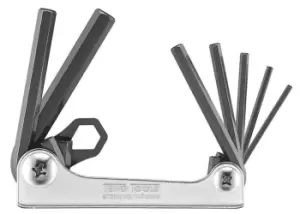 Teng Tools 1471mmA 7 Piece Metric Folding Hex Key Set with Chrome Case