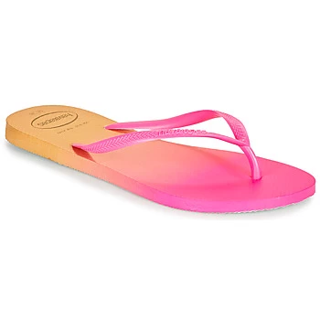 Havaianas SLIM GRADIENT womens Flip flops / Sandals (Shoes) in Pink
