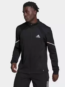 adidas Everydayrun Full-zip Knit Jacket, Black Size XS Men