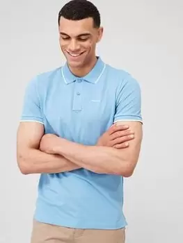 GANT Contrast Tipping Shore Sleeve Pique Polo Shirt - Blue Size L, Men