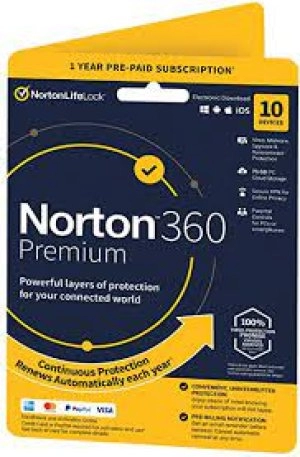 Norton 360 Premium 12 Months 10 Devices