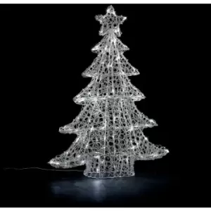 The Winter Workshop - 100cm Spun Acrylic Christmas Tree Decoration - Cool White