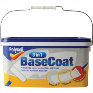 Polycell 3 in 1 Basecoat Wall Paint White 5l
