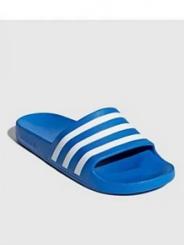 adidas Adilette Aqua Slides - Blue/White, Size 13, Men