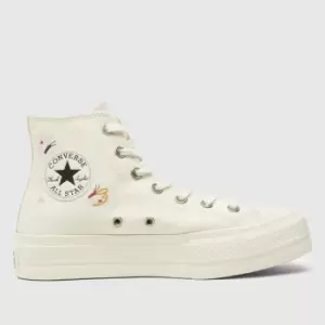 Converse All Star Lift Butterfly Wings Trainers In White