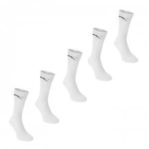 Slazenger 5 Pack Crew Socks Junior - White