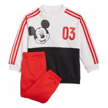 adidas Disney Mickey Mouse Jogger Set Kids - White / Vivid Red / Black