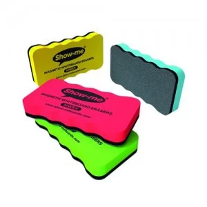 Show-me Magnetic Whiteboard Eraser Assorted Pack of 4 MWE4