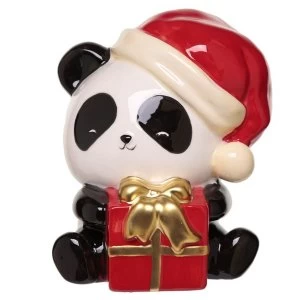 Christmas Panda Ceramic Money Box