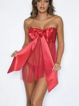 Ann Summers Bodywear All Wrapped Up Dress - Bright Red, Bright Red, Size S-M, Women