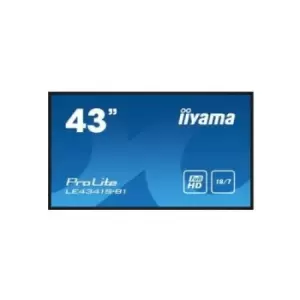 iiyama LE4341S-B1 Signage Display Digital signage flat panel 108cm (42.5") LCD 350 cd/m Full HD Black 18/7