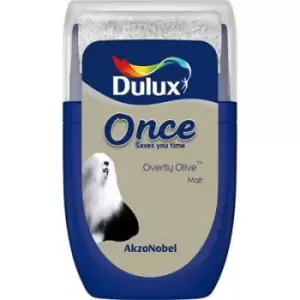 Dulux Once Overtly Olive Matt Emulsion Paint 30ml