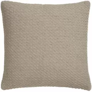 Drift Home - Hayden Textured Weave Eco-Friendly 100% Recycled Cotton Filled Cushion, Natural, 43 x 43 Cm