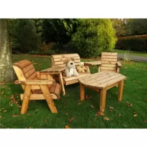 Charles Taylor Little Fellas 4 Seater Wooden Dining Table Chairs Bench Set Kids
