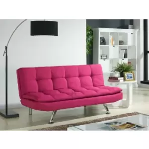 Kingston Pink Fabric Sofa Bed