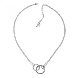 Ladies Adore Silver Plated Round Link Necklace