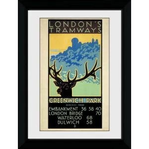 Transport For London Greenwich Park 50 x 70 Framed Collector Print