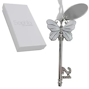 Sophia Key - White Butterfly Design & Engraving Plate - 21