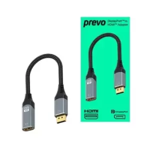 PREVO DPM-HDMIF-ADA video cable adapter 0.2 m DisplayPort HDMI Type A (Standard) Black