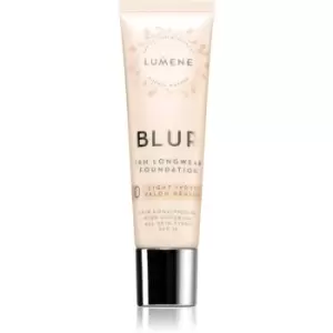 Lumene Blur 16h Longwear Foundation Long-Lasting Foundation SPF 15 Shade 0 Light Ivory