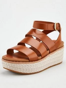 Fitflop Eloise Strappy Espadrille Wedge Sandal - Light Tan