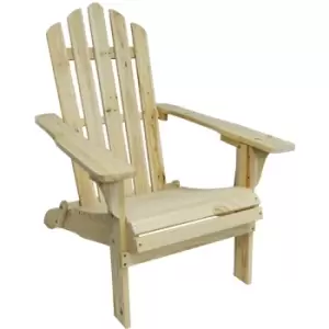 Adirondack Wooden Garden Chair - Natural - Natural - Watsons