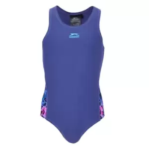 Slazenger Splice Racerback Swimsuit Junior Girls - Blue