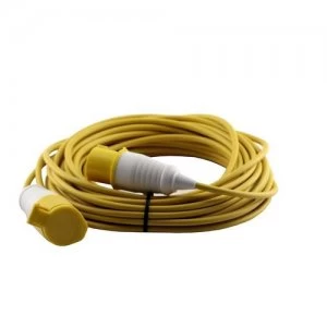 Zexum 16A 110V Yellow Arctic Male to Female Electric Mains Hook Up Extension Cable Lead - 1 Meter