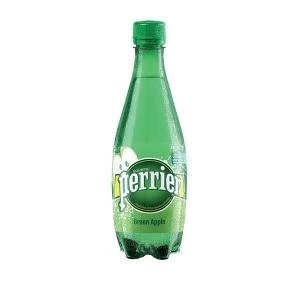 Perrier 500ml Green Apple Flavoured Sparkling Mineral Water Pack of 34