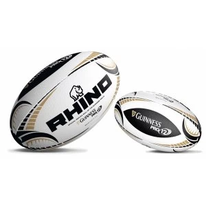 Rhino Guinness Pro12 White Replica Rugby Ball Mini
