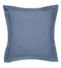 Bedeck of Belfast Dark Blue Egyptian Cotton Percale 300 Thread Count Fine Linens 'Osaka' Fitted Sheet - double