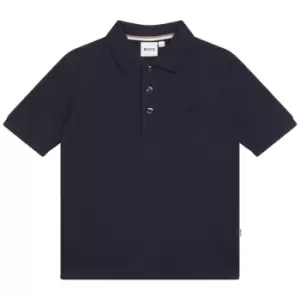 Boss Tonal Polo Shirt Juniors - Blue