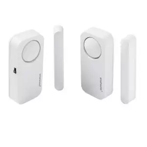 Smartwares Mini Alarm Wireless Intruder Alarm Sensor, Pack Of 2 White