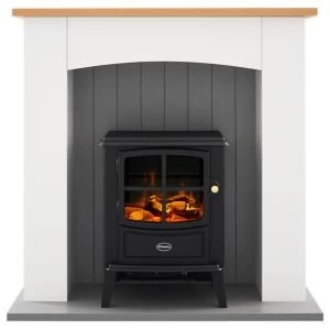Dimplex Oakmead OKM20 Log Effect Suite And Surround Fireplace