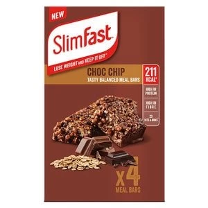 SlimFast Chocolate Chip Replacement Meal Bar 4 Pack