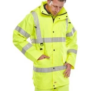 B Seen High Visibility Jubilee Jacket Small Saturn Yellow Ref JJSYS Up