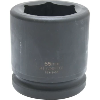 50MM Impact Socket Standard Length 6-Point 1-1/2' Drive - Kennedy